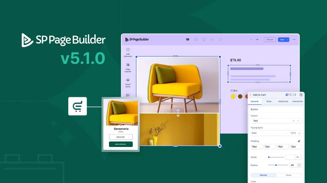SP Page Builder v5.1.0 Update Features including EasyStore integration and new addons